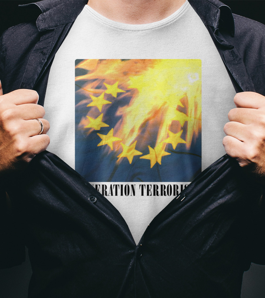 Manic Street Preachers Generation Terrorists European Flag Burning T-Shirt