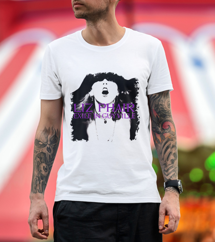Liz Phair Exile In Guyville Bold Monochrome Portrait With Necklace T-Shirt