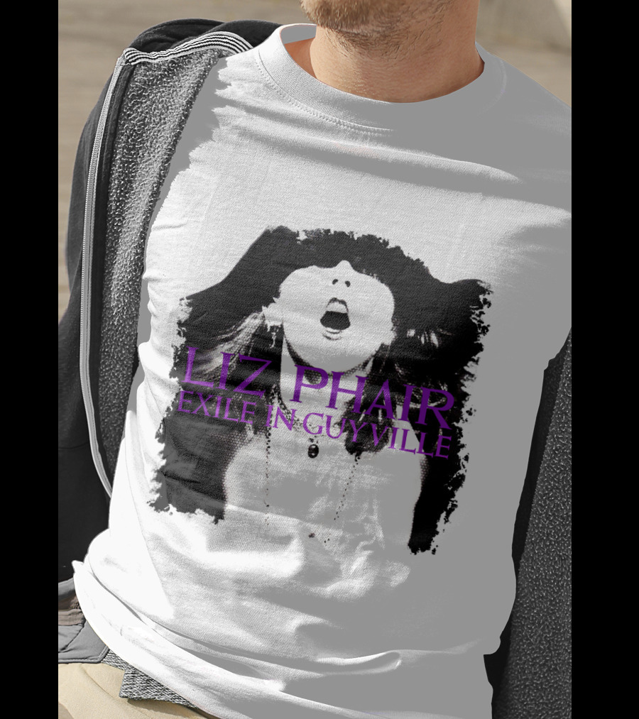 Liz Phair Exile In Guyville Bold Monochrome Portrait With Necklace T-Shirt