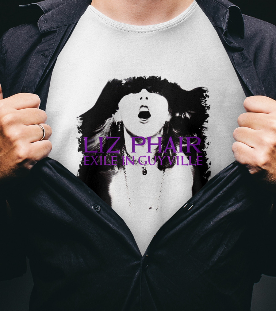 Liz Phair Exile In Guyville Bold Monochrome Portrait With Necklace T-Shirt