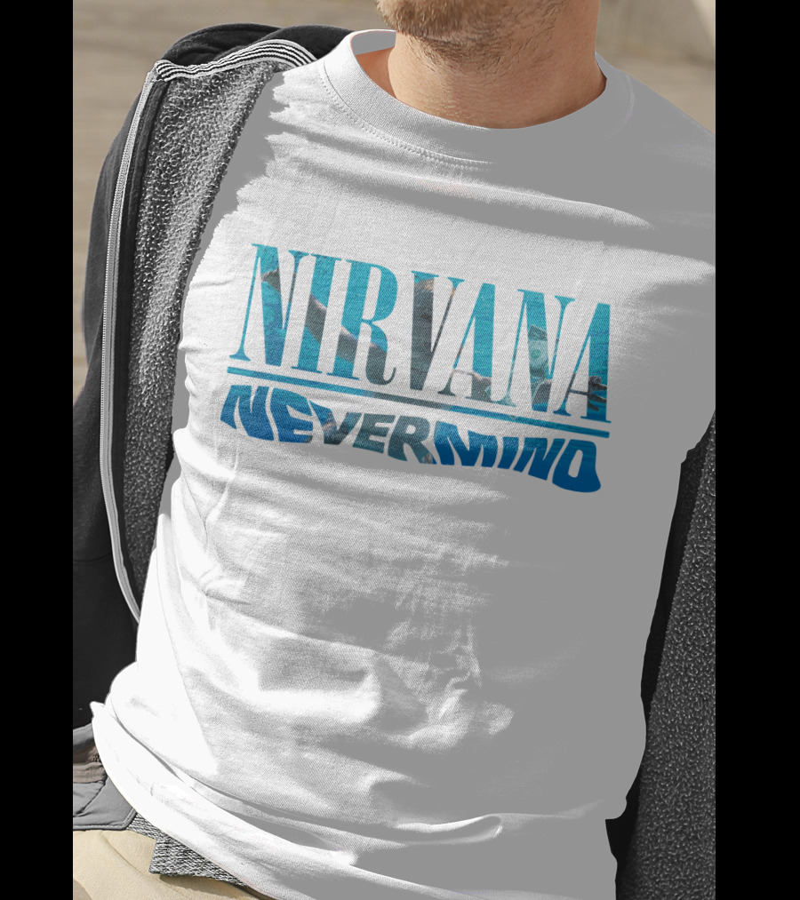 Nirvana Nevermind Album Cover Textured T-Shirt