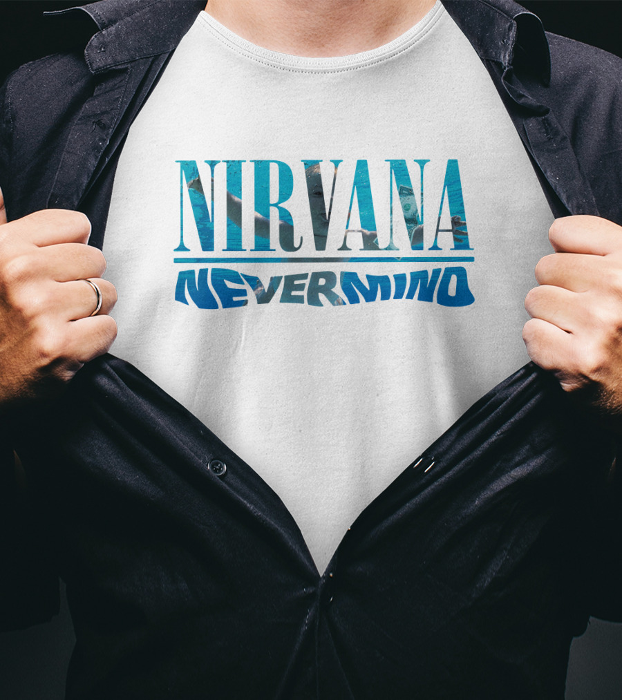 Nirvana Nevermind Album Cover Textured T-Shirt