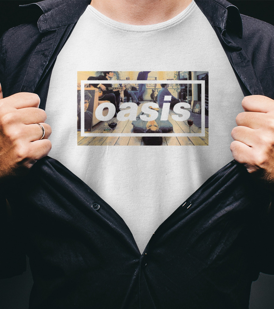 Oasis Definitely Maybe Rock Band Album Cover T-Shirt
