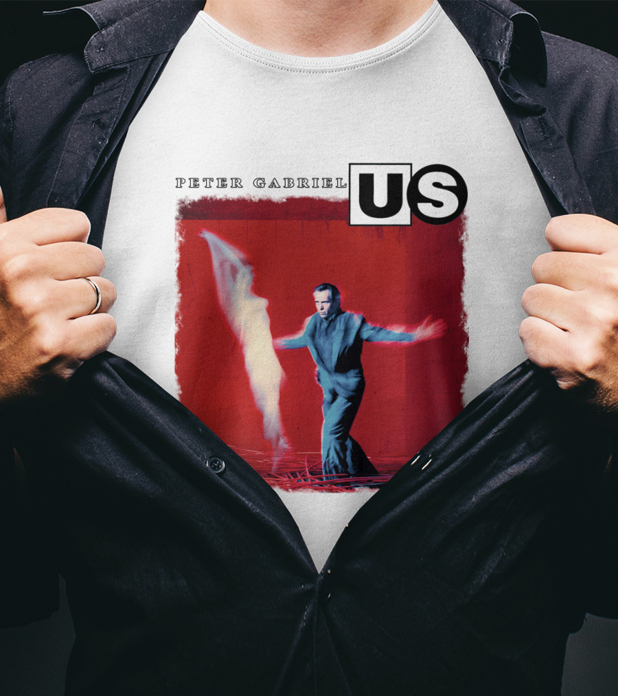 Peter Gabriel Us Album Cover Red Background Dance Image T-Shirt