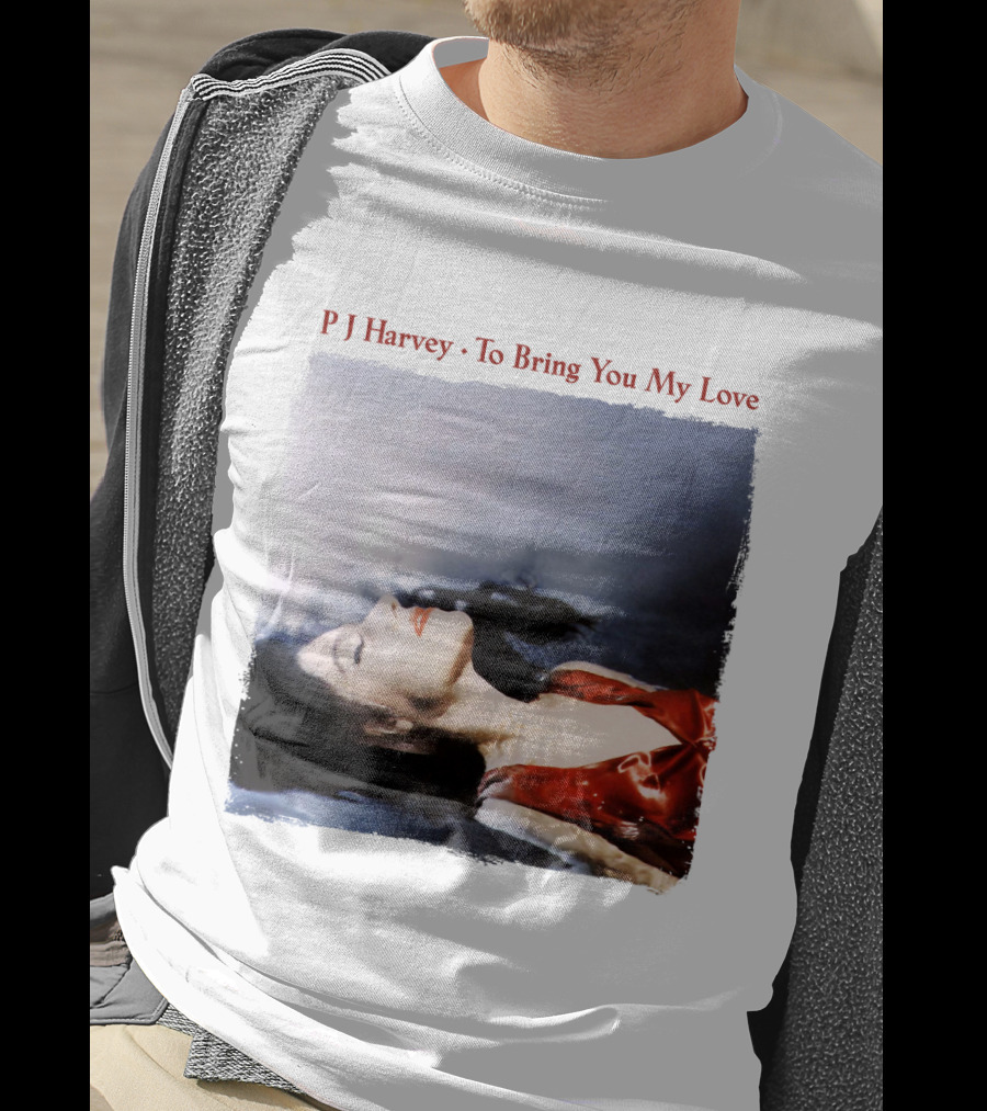 PJ Harvey To Bring You My Love Album Art Floating Woman In Red T-Shirt