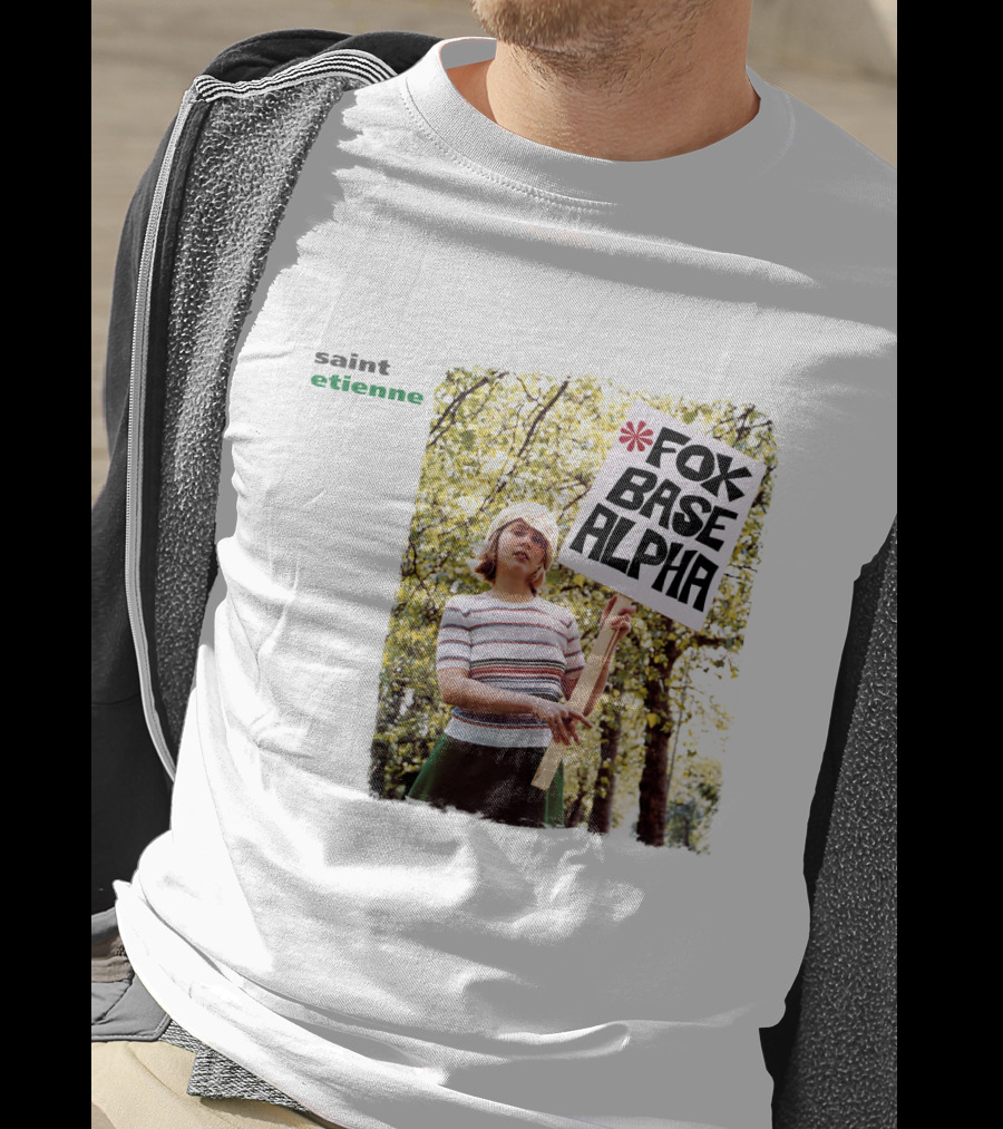 Saint Etienne Foxbase Alpha Woman Holding Sign T-Shirt