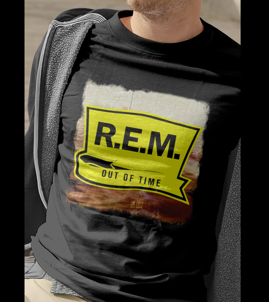 R.E.M. Out Of Time Yellow Banner T-Shirt