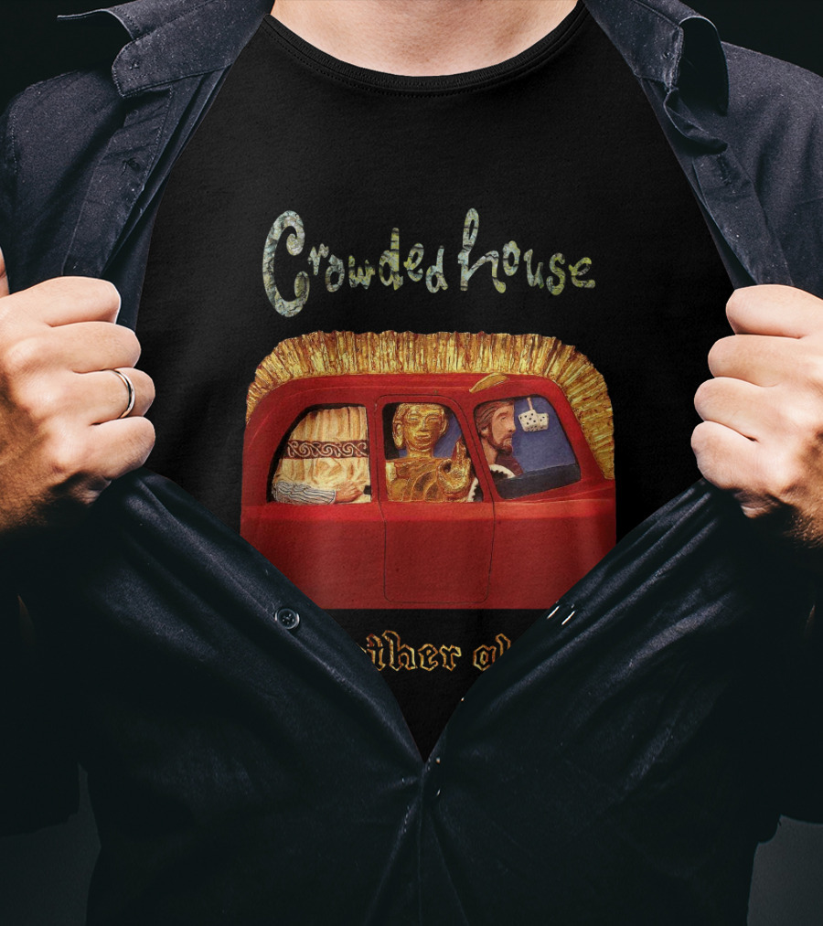 Crowded House Together Alone Album Cover Art With Car And Passengers T-Shirt