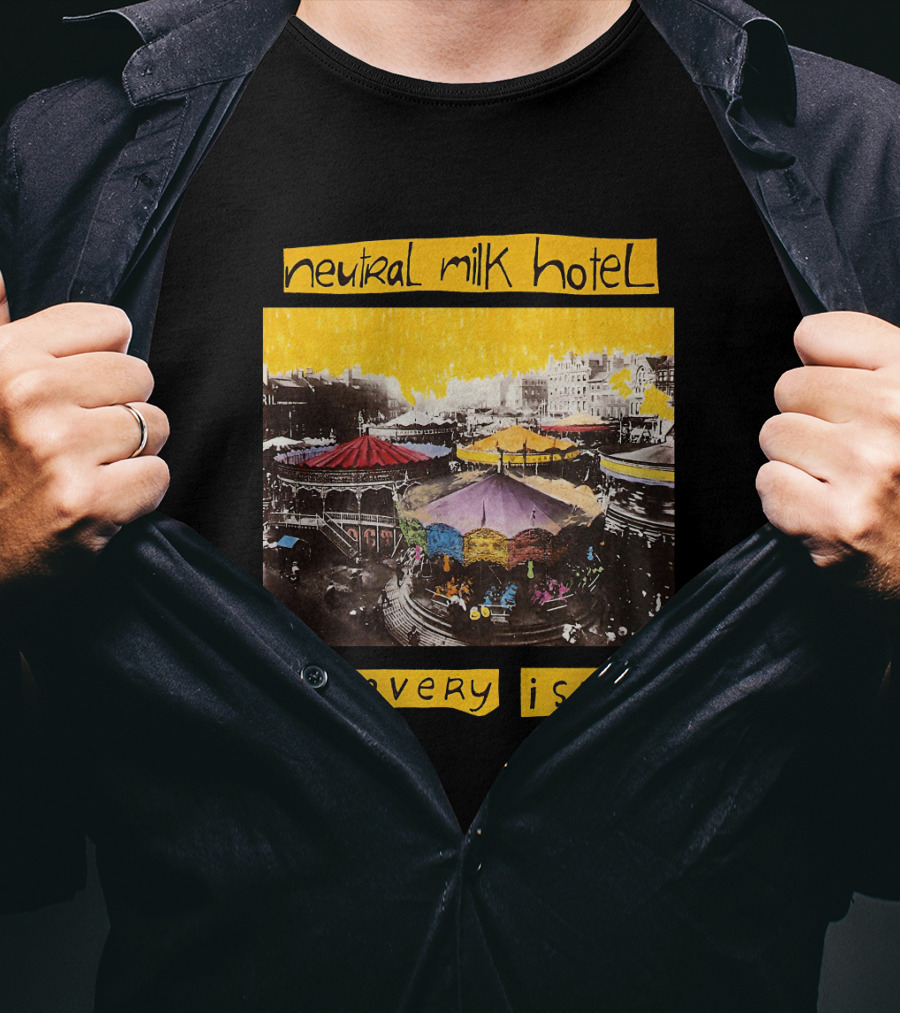 Neutral Milk Hotel Colorful Carousel On Avery Island T-Shirt