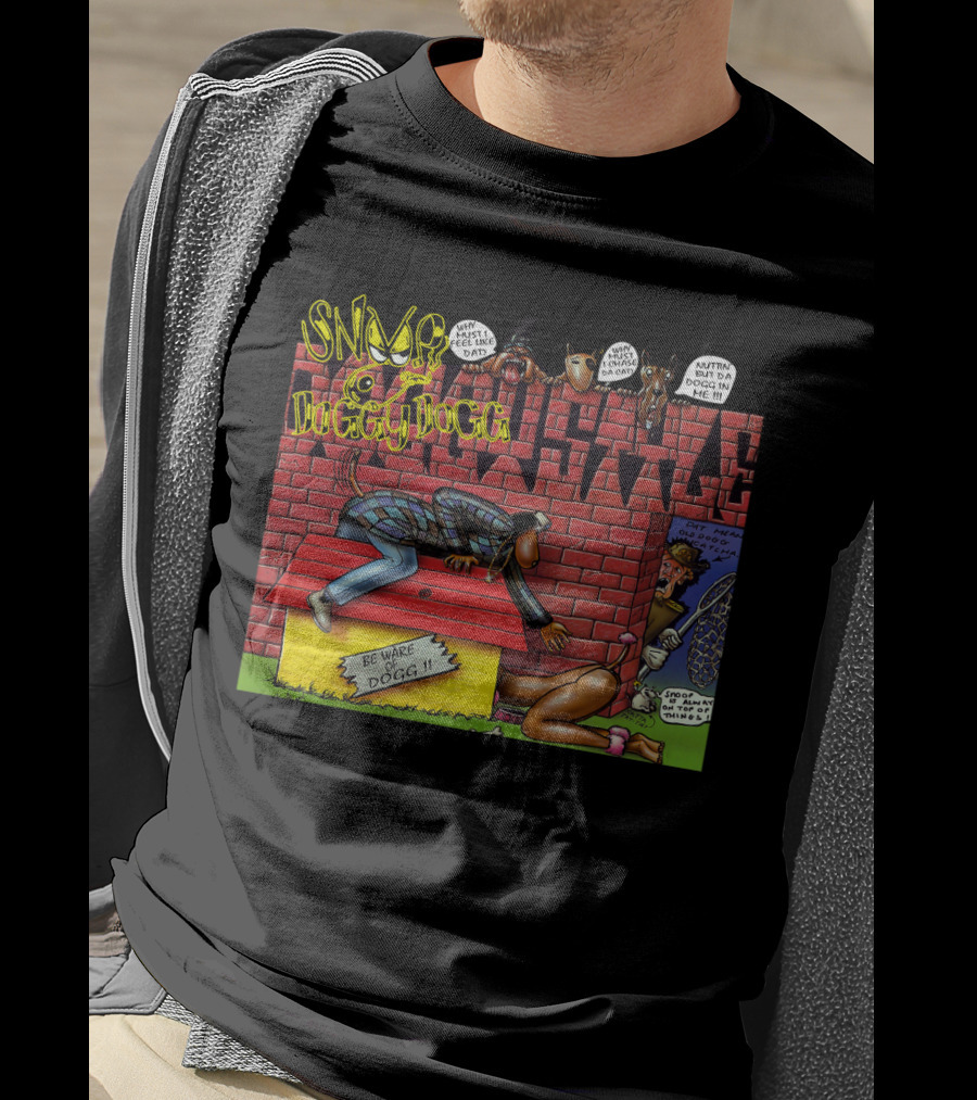 Snoop Doggy Dogg Doggystyle Album Cover Comic Be Ware Of Dogg 1993 T-Shirt