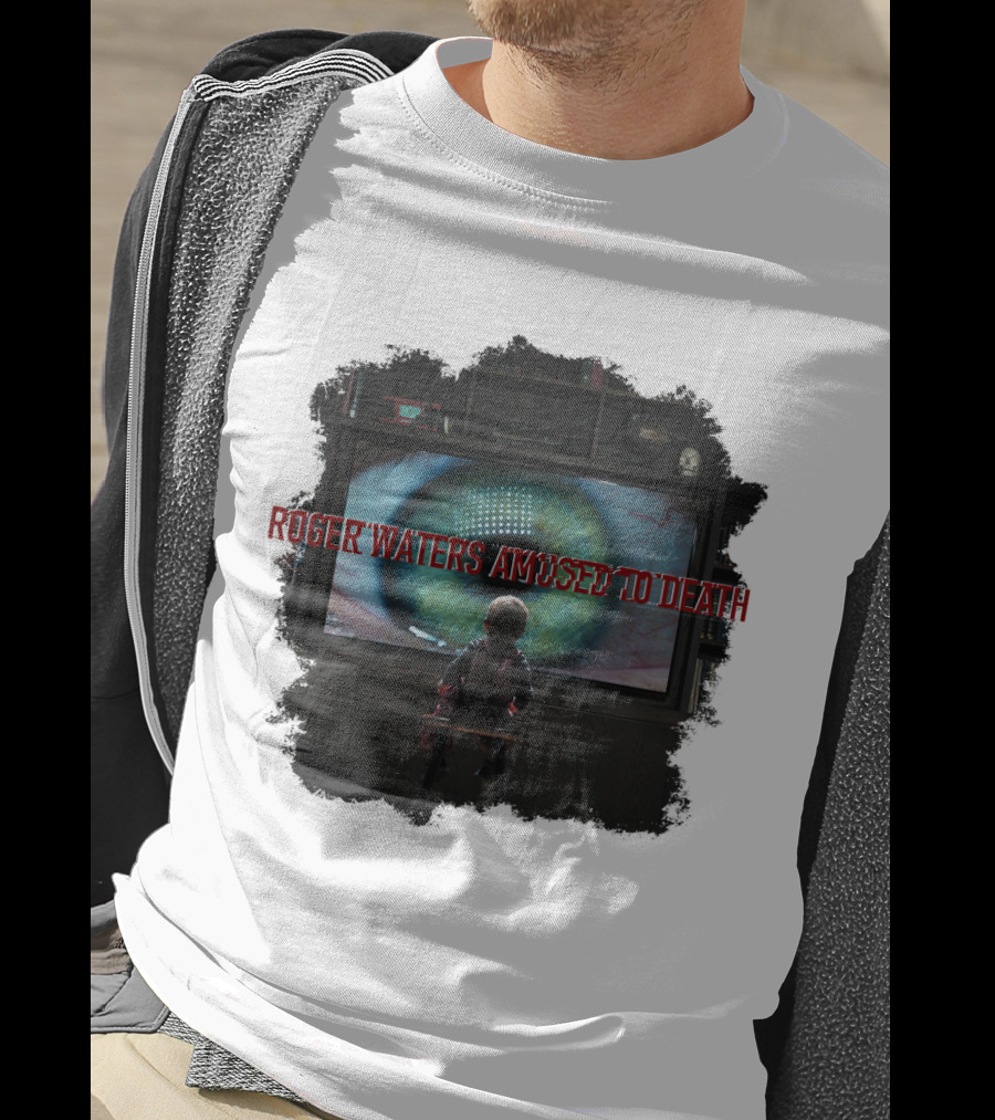 Roger Waters Amused To Death Eye Watching Television T-Shirt
