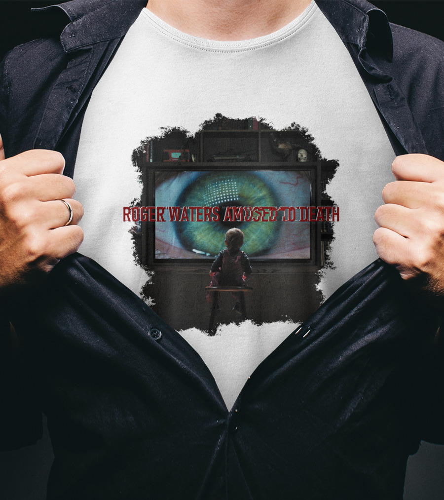Roger Waters Amused To Death Eye Watching Television T-Shirt