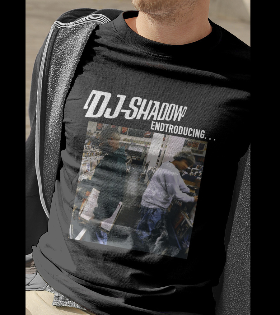 Dj Shadow Endtroducing Album Cover Vinyl Record Store Scene T-Shirt