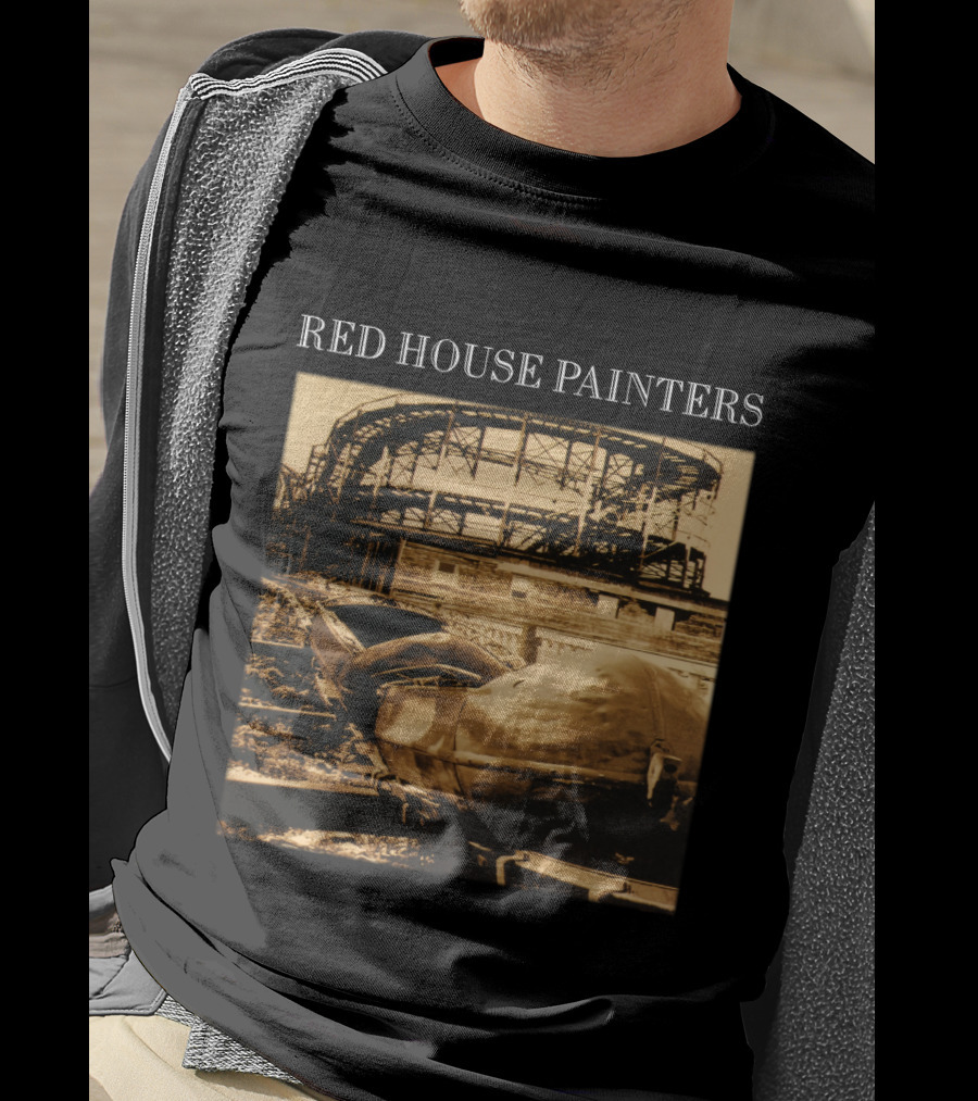 Red House Painters Vintage Roller Coaster Scene T-Shirt