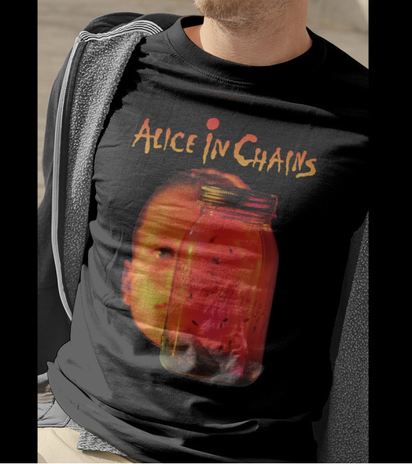 Alice In Chains Jar Of Flies Album Cover Image With Jar And Face T-Shirt