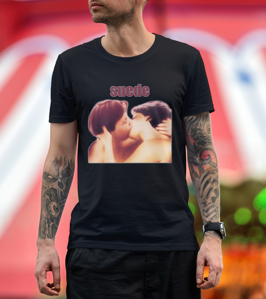 Suede Romantic Kiss Vintage Album Cover T-Shirt