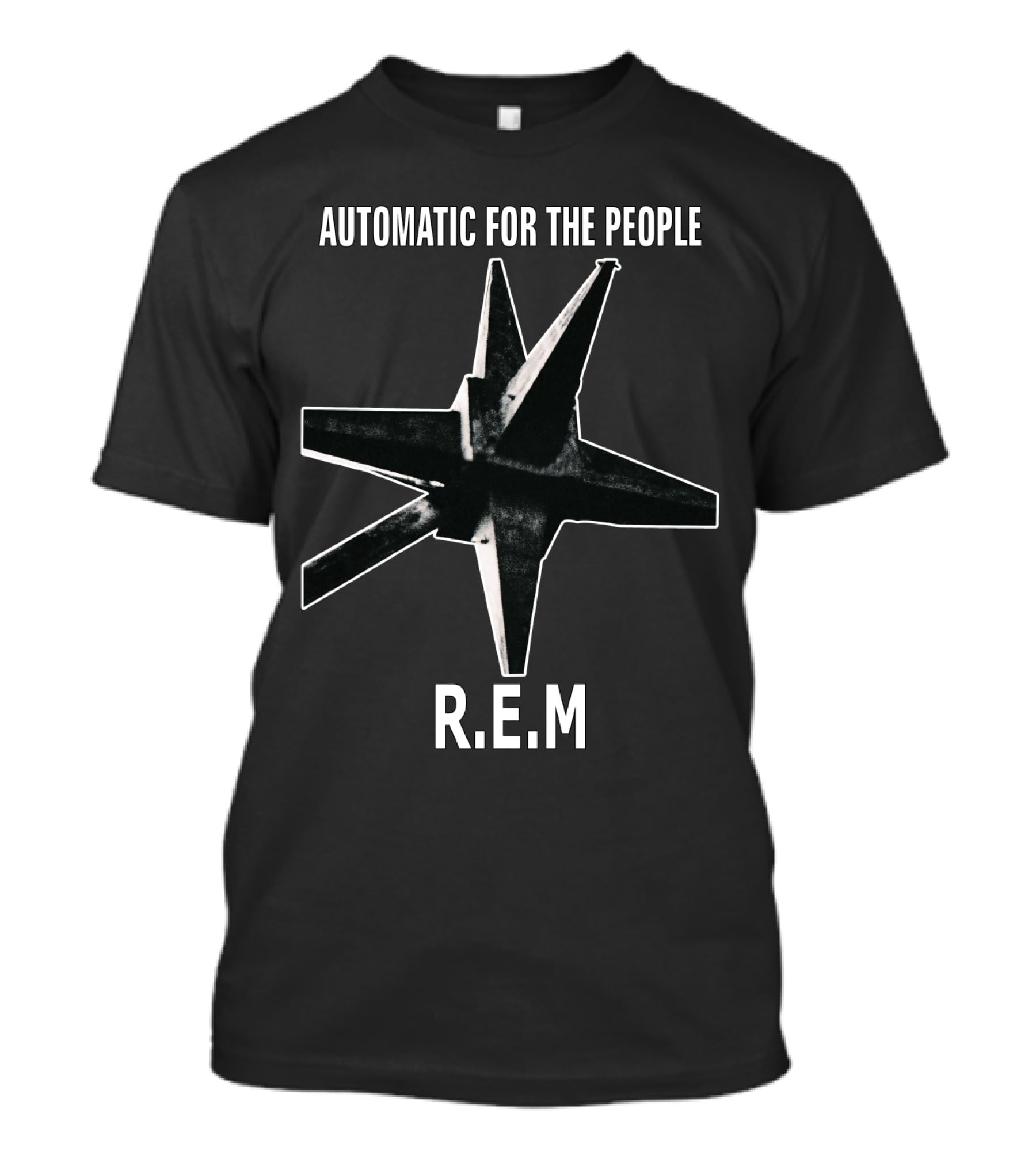 R.e.m. Automatic For The People Star Symbol Black T-Shirt