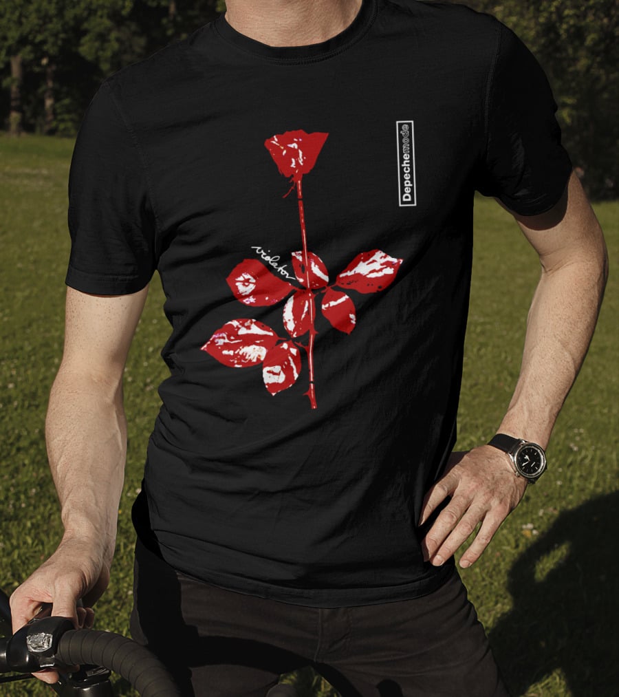 Depeche Mode Violator Album Red Rose T-Shirt