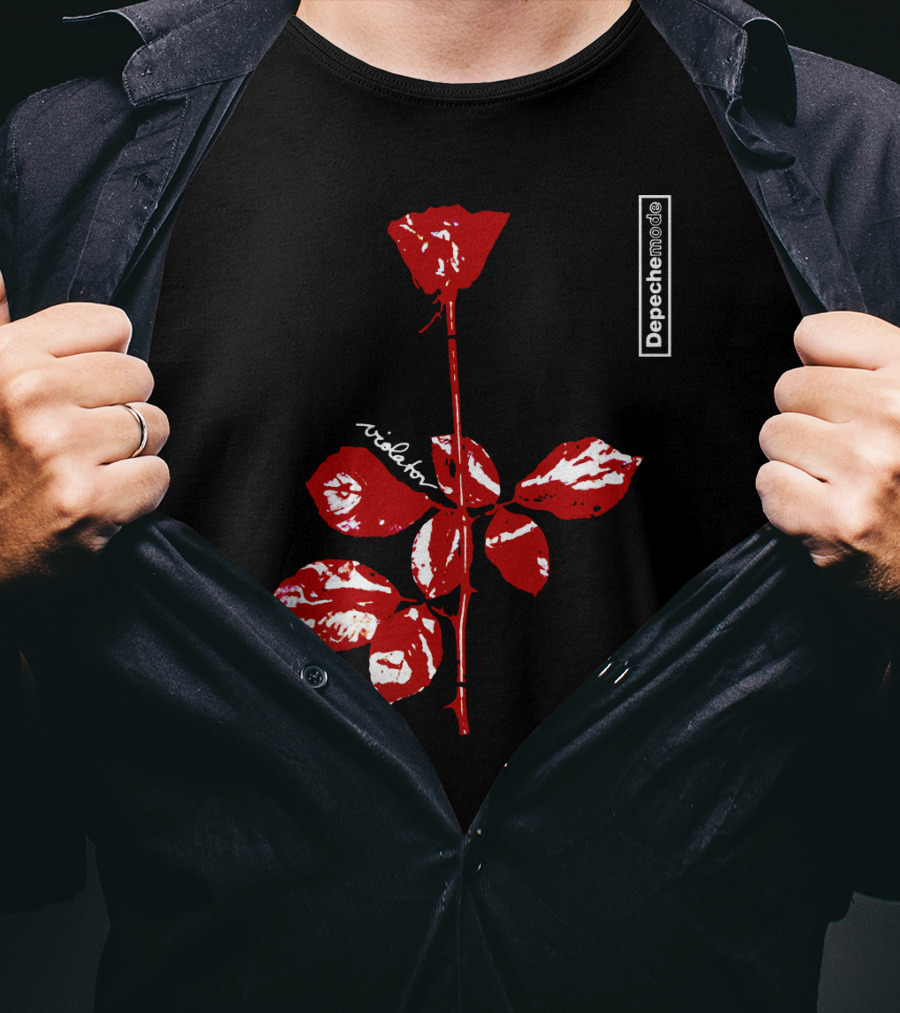 Depeche Mode Violator Album Red Rose T-Shirt