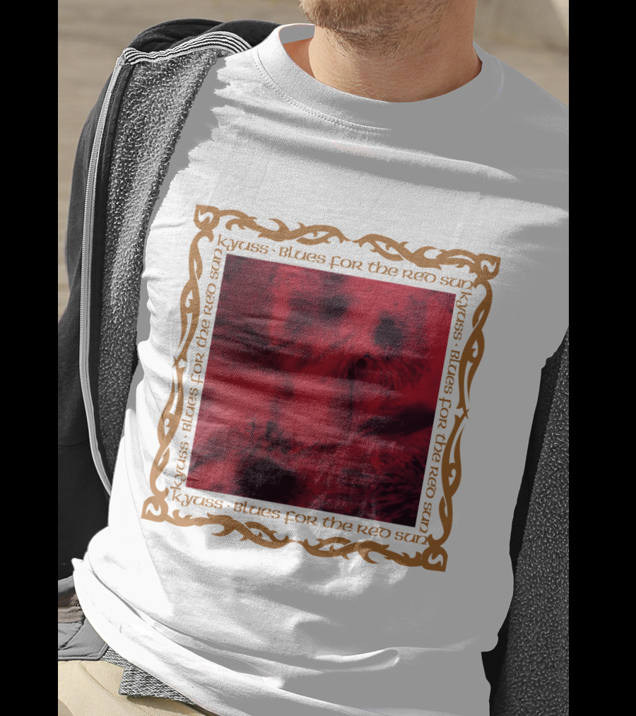 Kyuss Blues For The Red Sun Abstract Red Pattern Framed T-Shirt