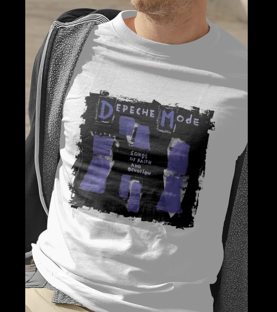 Depeche Mode Songs Of Faith And Devotion Album Art Purple Faces T-Shirt