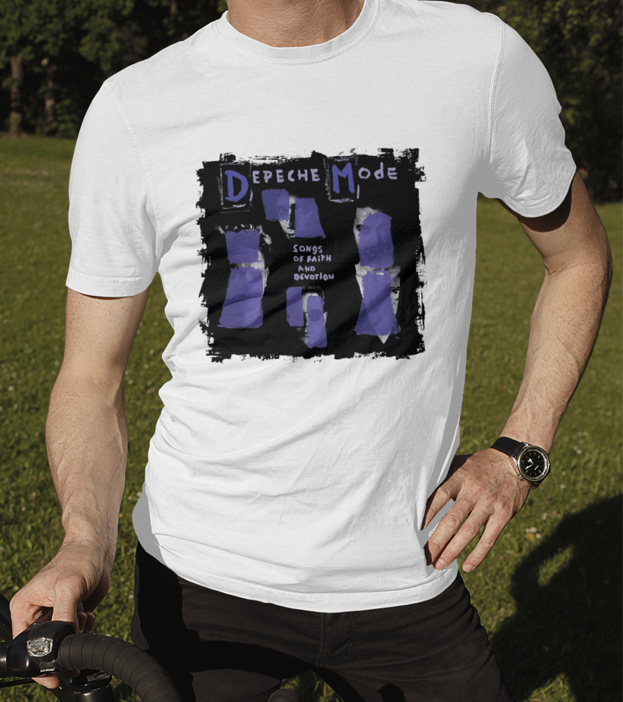 Depeche Mode Songs Of Faith And Devotion Album Art Purple Faces T-Shirt