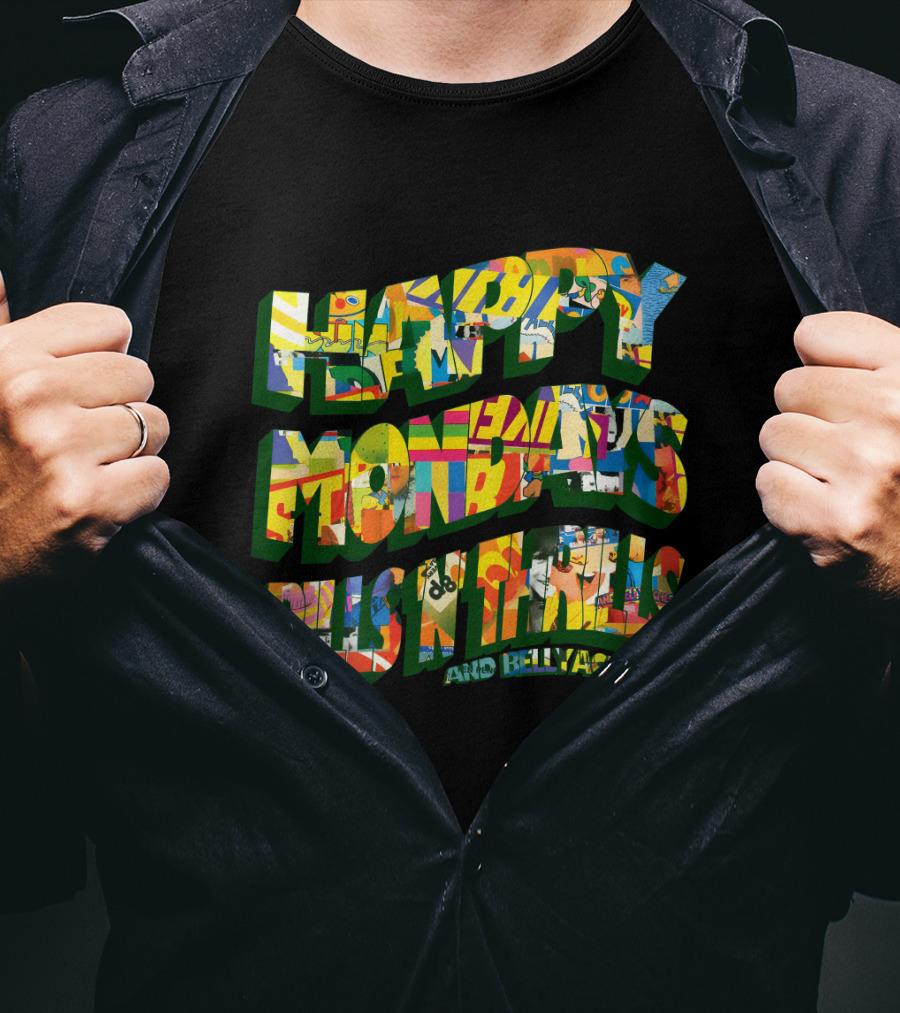 Happy Mondays Pills 'N' Thrills And Bellyaches Colorful 90s Album T-Shirt