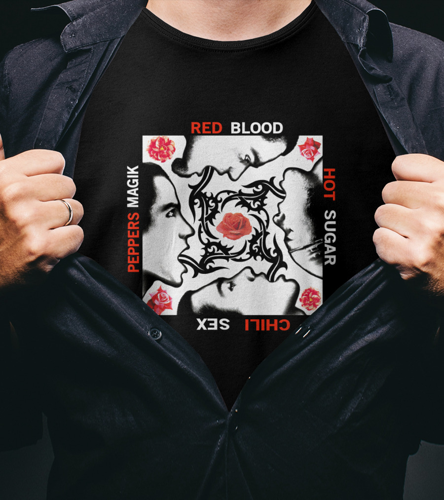 Red Hot Chili Peppers Blood Sugar Sex Magik Rose Faces T-Shirt