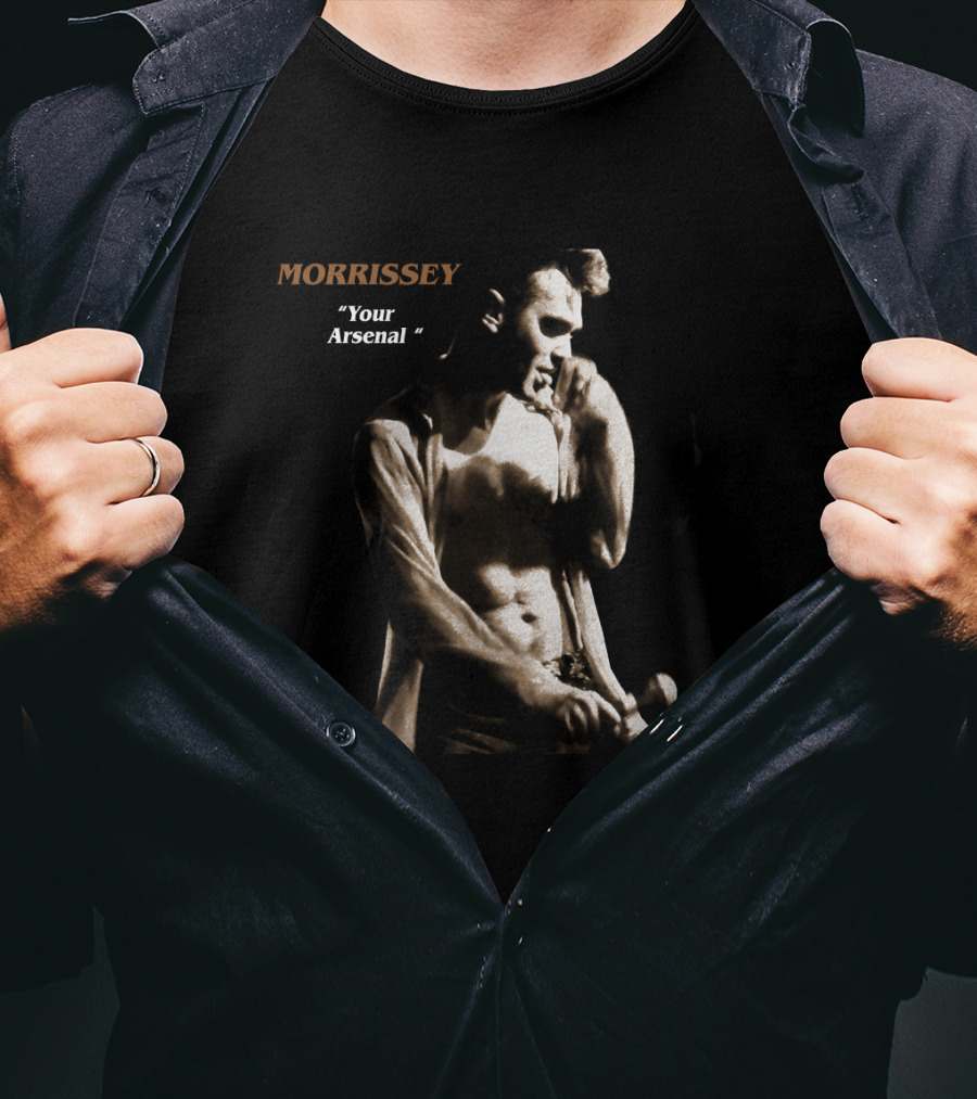 Morrissey Your Arsenal 1992 Black And White Singer T-Shirt