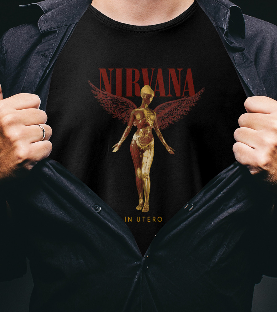 Nirvana In Utero Winged Anatomy Figure T-Shirt