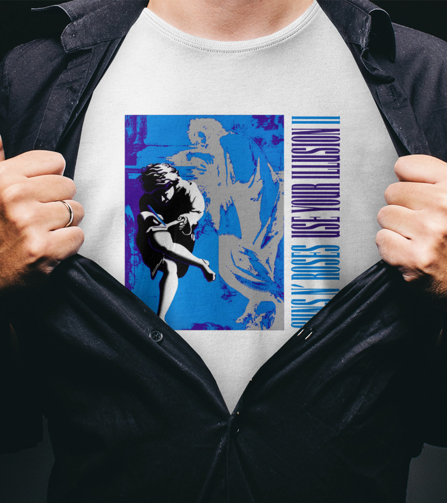 Guns N Roses Use Your Illusion Ii Blue Angel Artwork T-Shirt