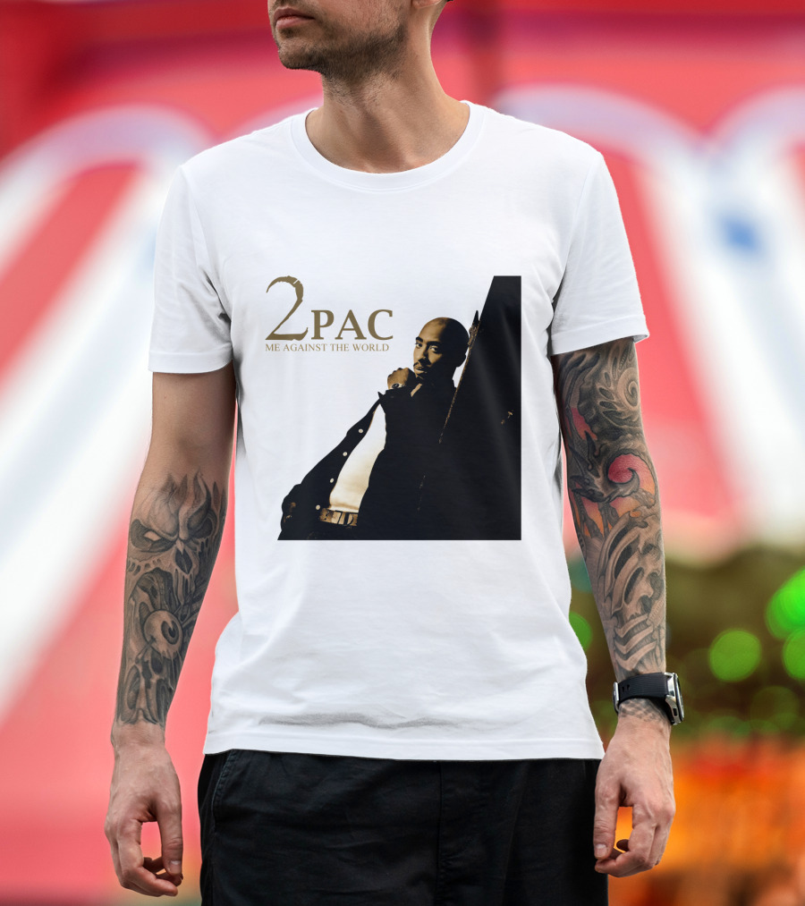 2Pac Me Against The World Album Cover With Tupac Shakur Photo T-Shirt