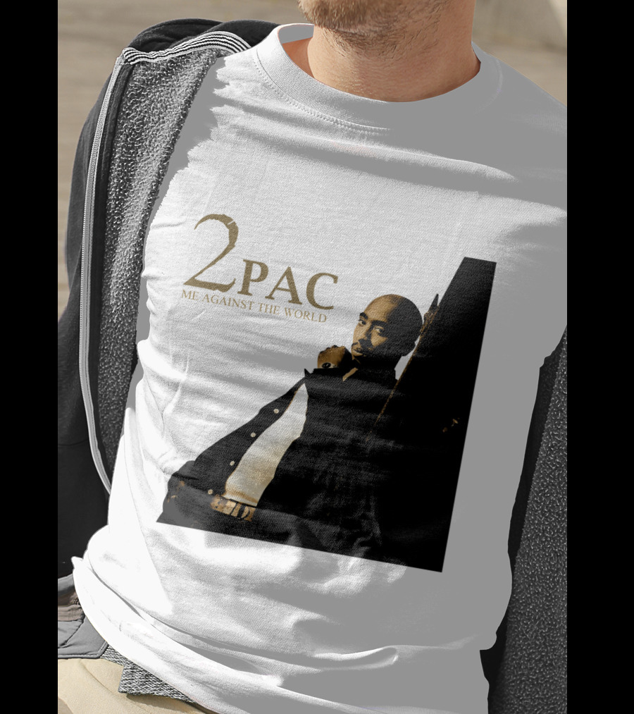 2Pac Me Against The World Album Cover With Tupac Shakur Photo T-Shirt