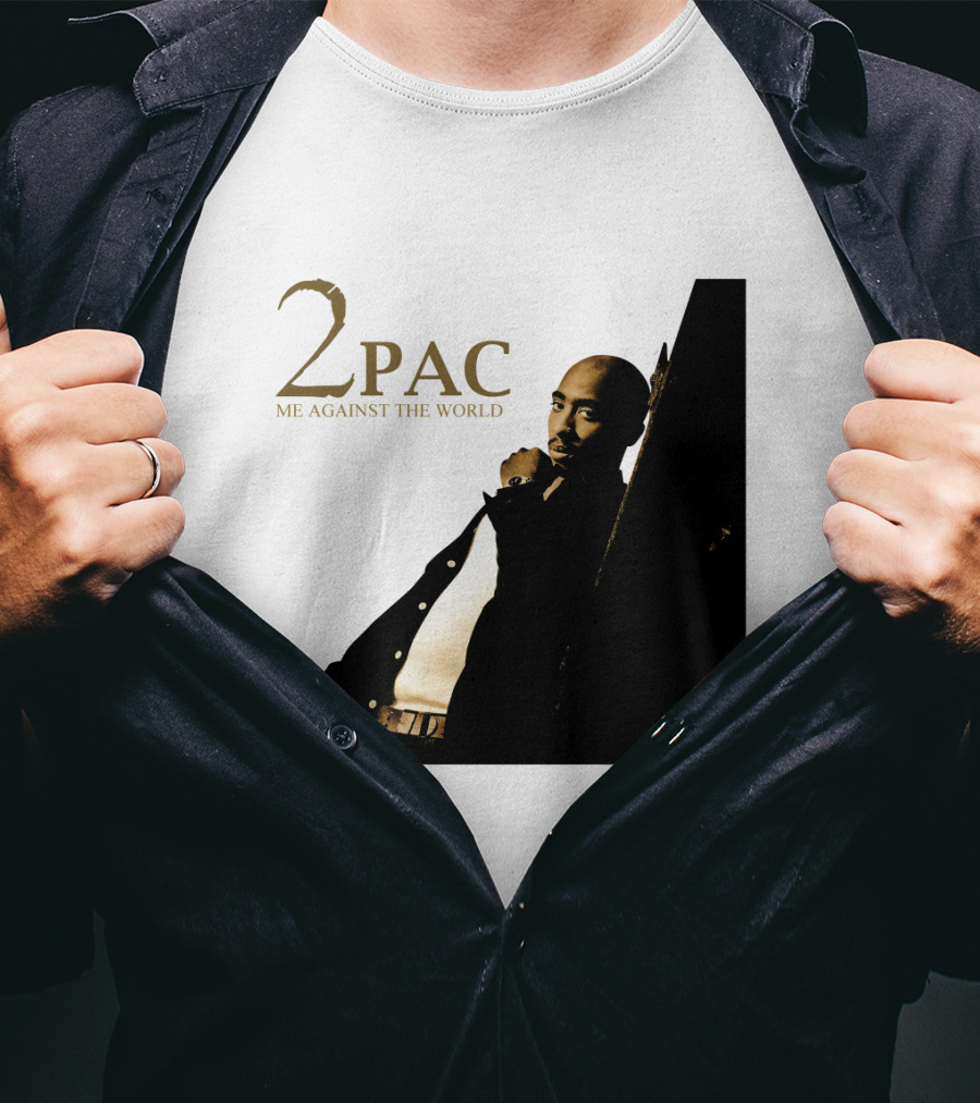 2Pac Me Against The World Album Cover With Tupac Shakur Photo T-Shirt