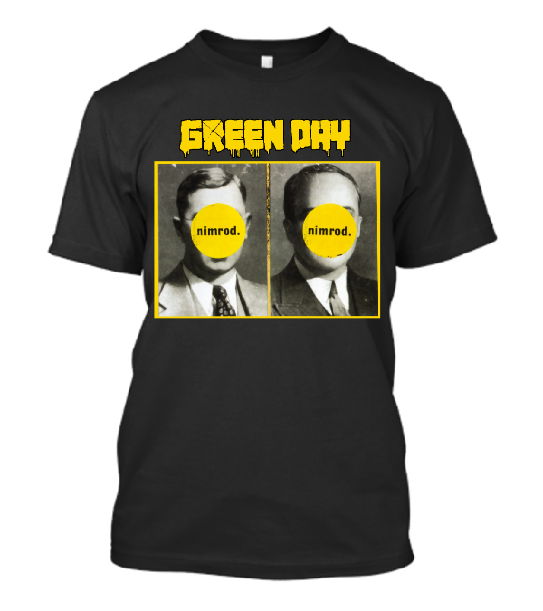 Green Day Nimrod 1997 Album Cover Vintage Portraits T-Shirt