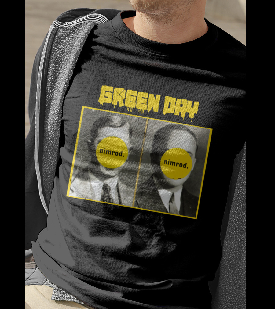 Green Day Nimrod 1997 Album Cover Vintage Portraits T-Shirt