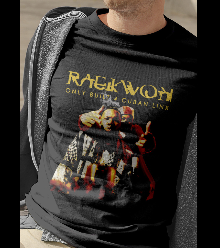 Raekwon Only Built 4 Cuban Linx Iconic Album Cover Featuring Two Figures In Bold Stylized Typography T-Shirt