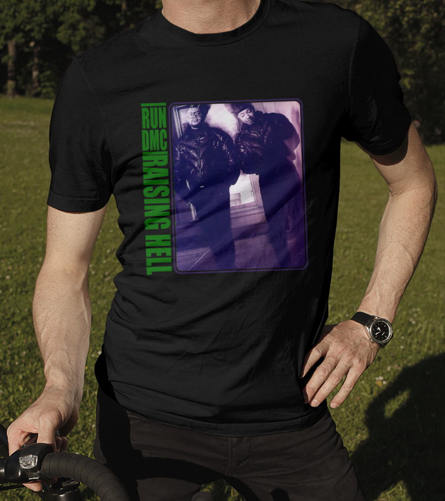 RUN DMC Raising Hell 1986 Iconic Album Cover Image T-Shirt