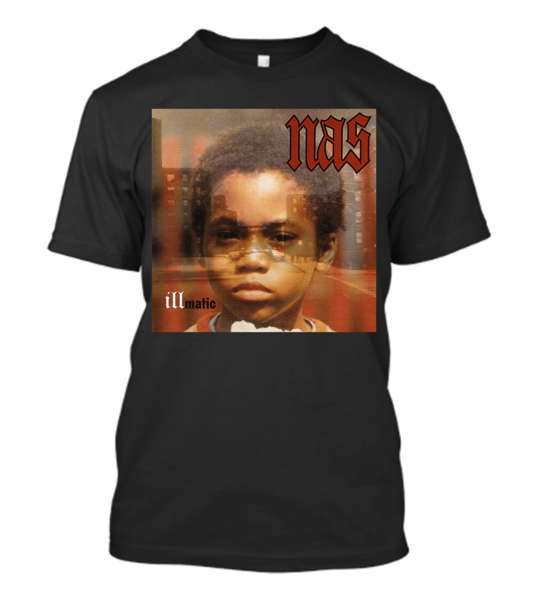 Nas Illmatic Album Art Young Boy New York Urban Landscape T-Shirt