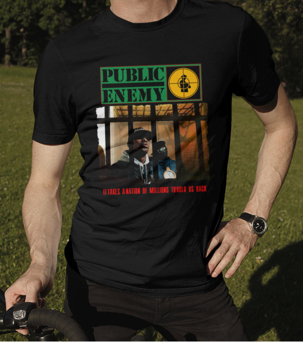 Public Enemy It Takes A Nation Of Millions To Hold Us Back Prison Bars Rap Group T-Shirt