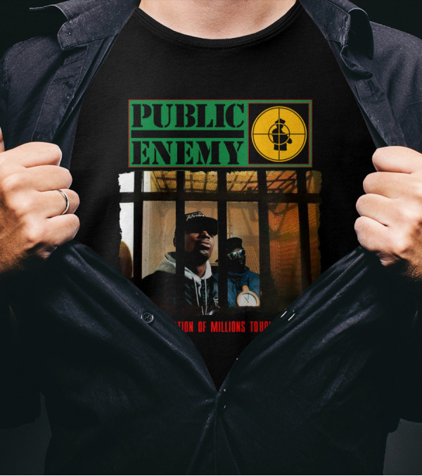 Public Enemy It Takes A Nation Of Millions To Hold Us Back Prison Bars Rap Group T-Shirt