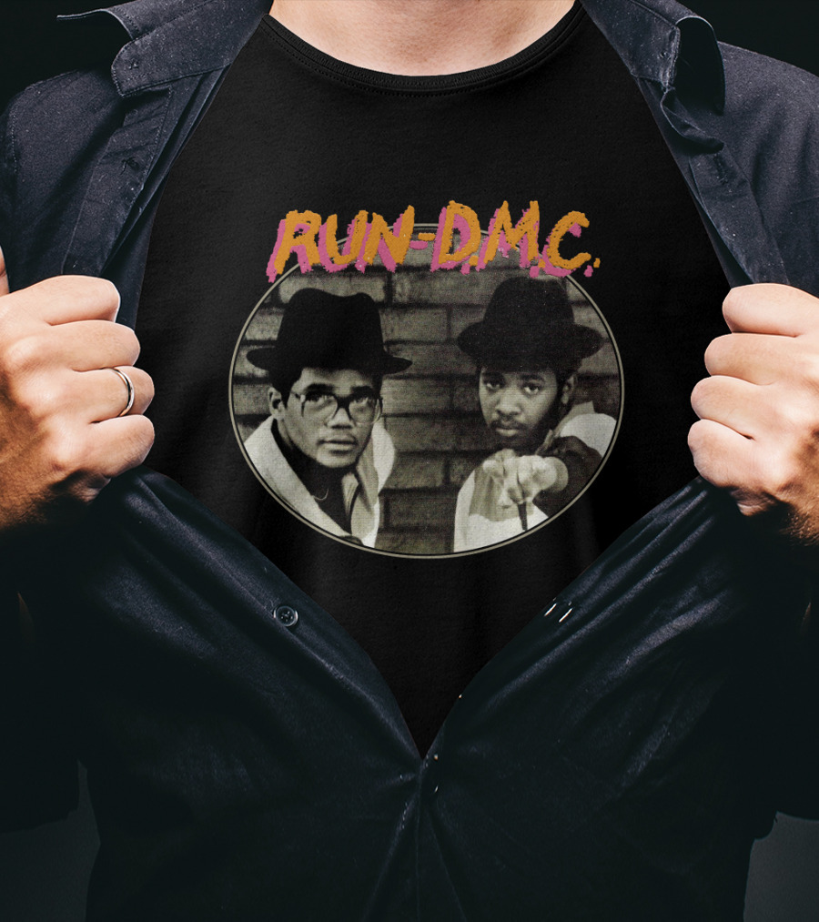 RUN-DMC Hip Hop Legends Brick Background T-Shirt