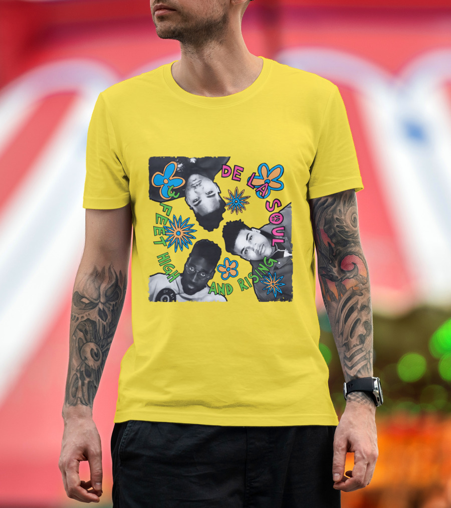 De La Soul 3 Feet High And Rising Colorful Flower T-Shirt
