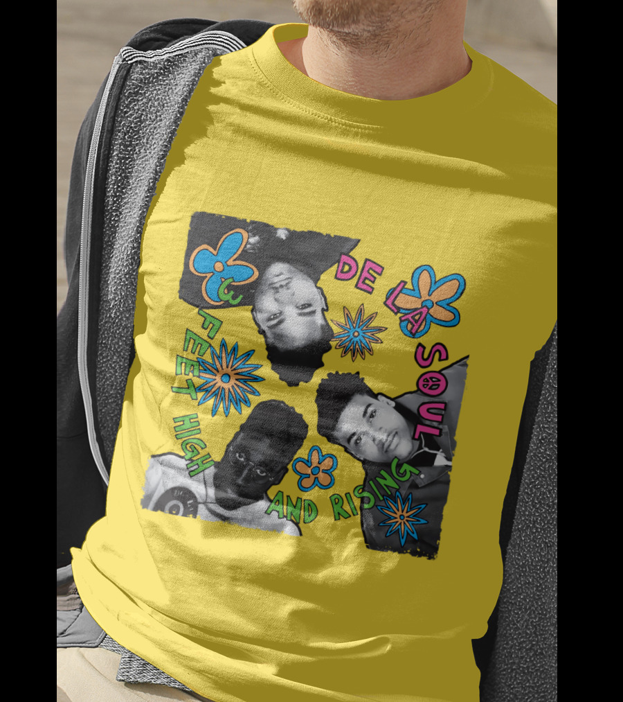 De La Soul 3 Feet High And Rising Colorful Flower T-Shirt