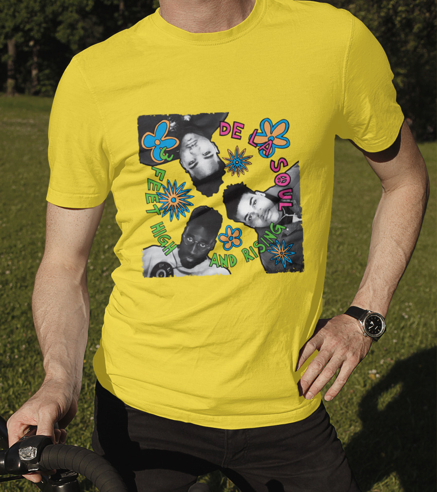De La Soul 3 Feet High And Rising Colorful Flower T-Shirt