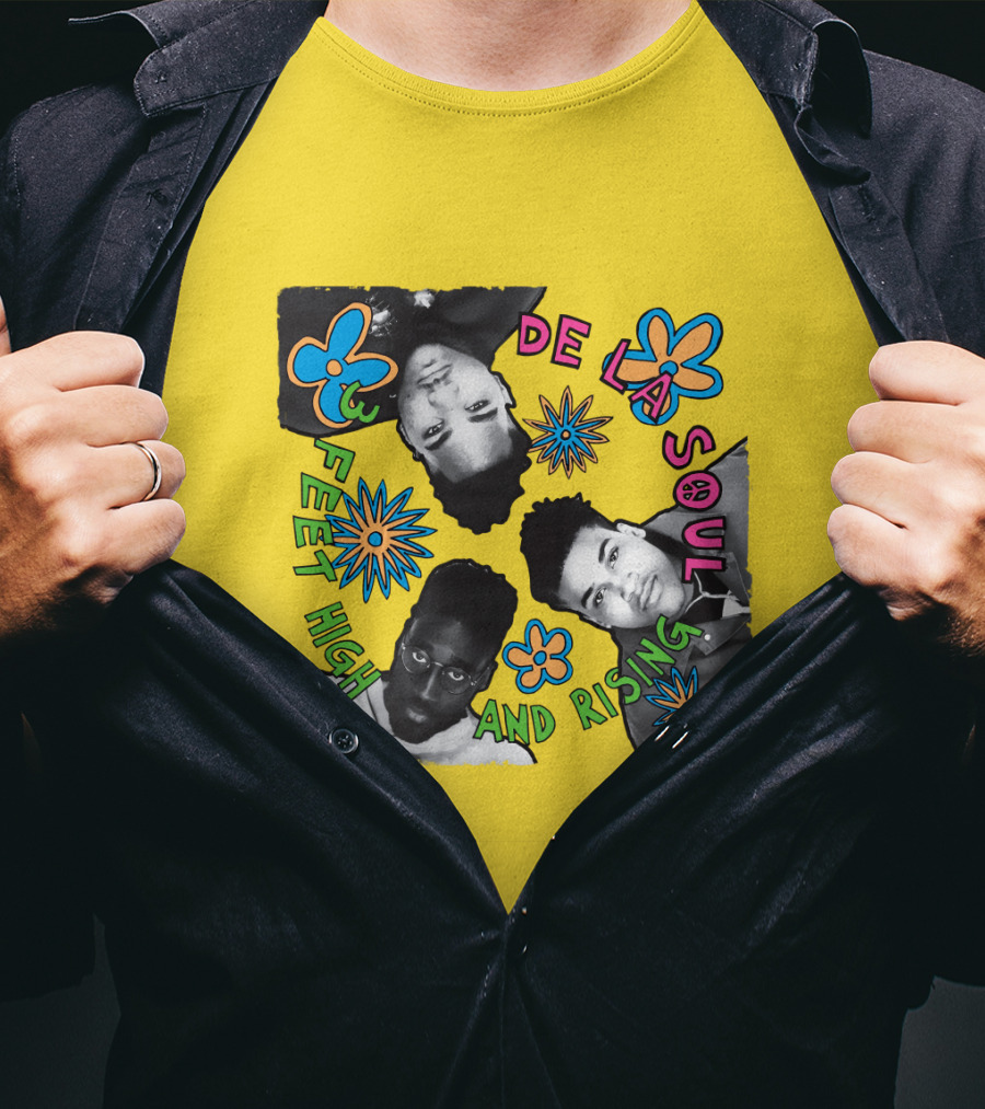 De La Soul 3 Feet High And Rising Colorful Flower T-Shirt