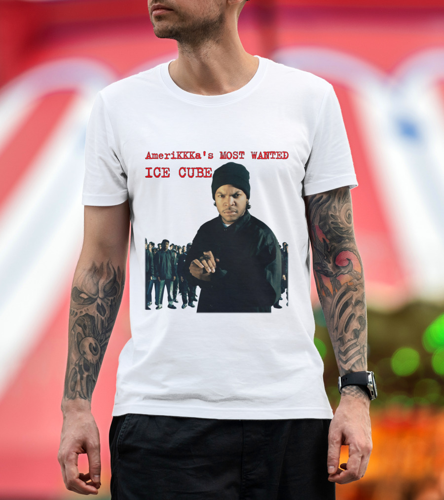 AmeriKKKa's Most Wanted Ice Cube Hip Hop Album Cover Black T-Shirt