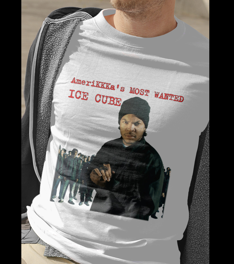 AmeriKKKa's Most Wanted Ice Cube Hip Hop Album Cover Black T-Shirt