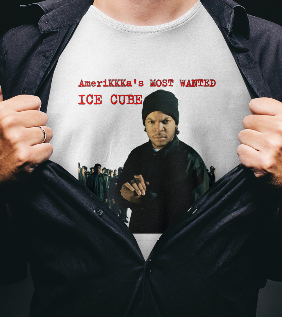 AmeriKKKa's Most Wanted Ice Cube Hip Hop Album Cover Black T-Shirt