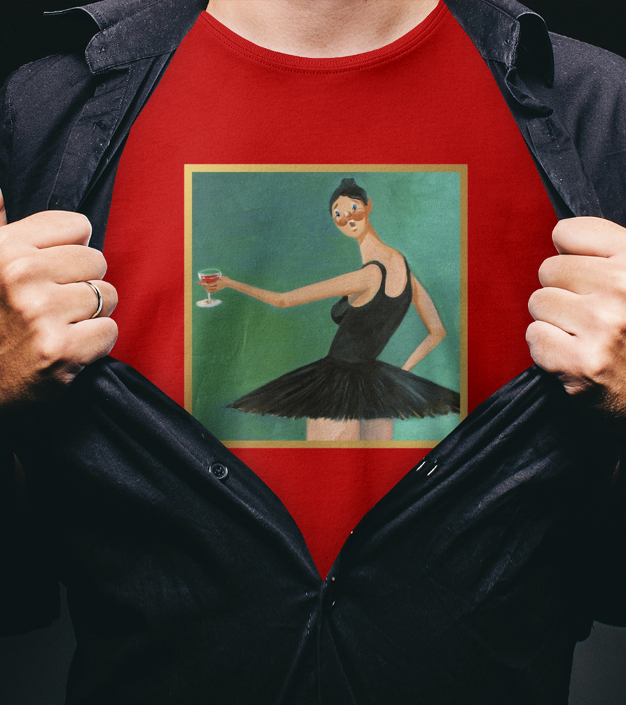 Kanye West My Beautiful Dark Twisted Fantasy Ballerina Cover Art T-Shirt